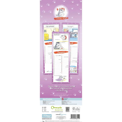 CarouselCalendars 9 Lives Kalender 2027 Slimline