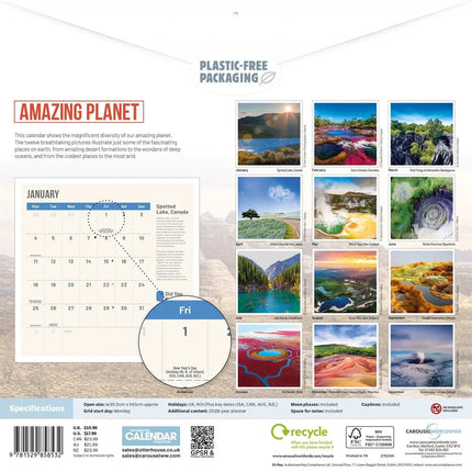 CarouselCalendars Amazing Planet Kalender 2027