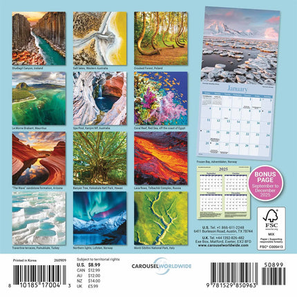 CarouselCalendars Amazing Planet Mini Kalender 2026