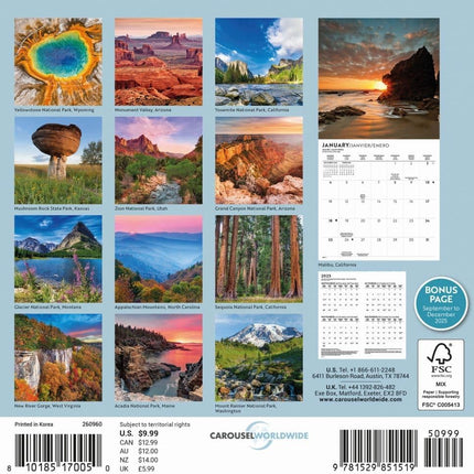 CarouselCalendars Amerika Kalender 2026 Mini