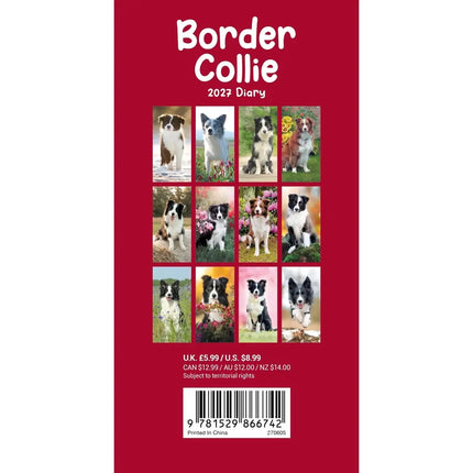 CarouselCalendars Border Collies Slim Agenda 2027