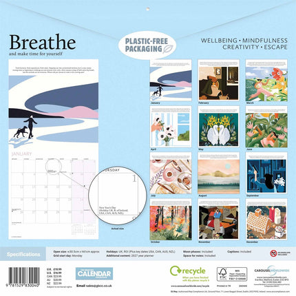 CarouselCalendars Breathe Kalender 2026