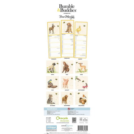 CarouselCalendars Bree Merryn, Bumble and Buddies Slimline Kalender 2026