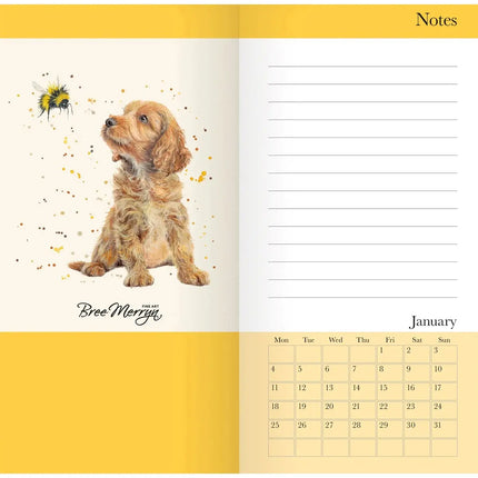 CarouselCalendars Bree Merryn, Bumble & Buddies Slim Agenda 2027