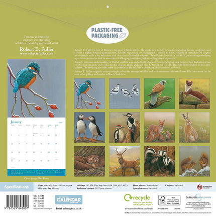 CarouselCalendars British Wildlife Kalender 2026