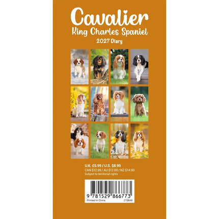 CarouselCalendars Cavalier King Charles Spaniel Slim Agenda 2027