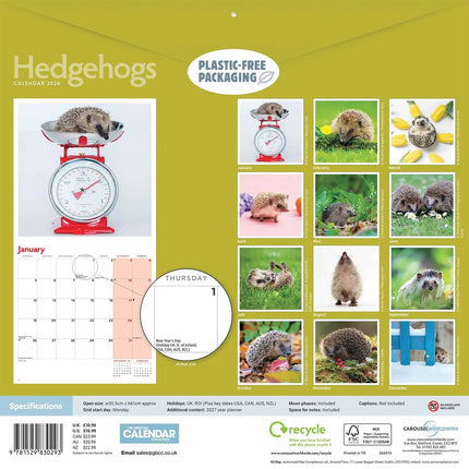 CarouselCalendars Egel Kalender 2026