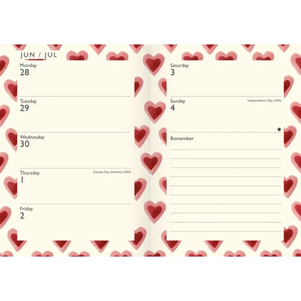 CarouselCalendars Emma Bridgewater Agenda 2027 A6 Hearts