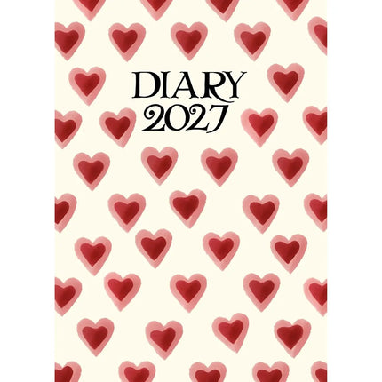 CarouselCalendars Emma Bridgewater Agenda 2027 A6 Hearts