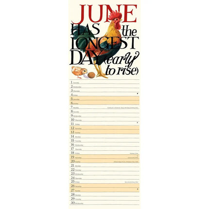 CarouselCalendars Emma Bridgewater Kippen Kalender 2027 Slimline