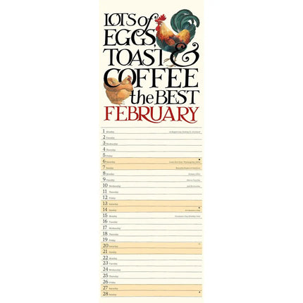 CarouselCalendars Emma Bridgewater Kippen Kalender 2027 Slimline