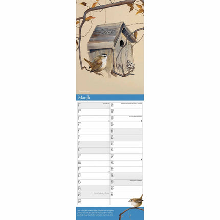 CarouselCalendars Garden Birds P. Pickering Kalender 2026 Slimline