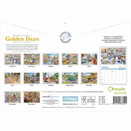 CarouselCalendars Golden Days A4 Planner 2026
