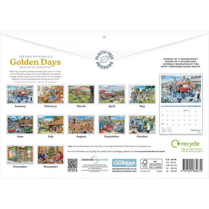 CarouselCalendars Golden Days A4 Planner 2027
