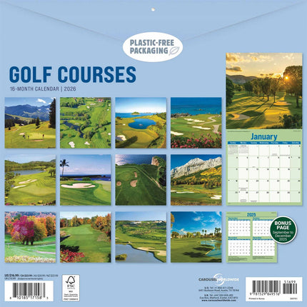 CarouselCalendars Golf Courses Kalender 2026