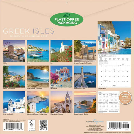 CarouselCalendars Griekse Eilanden Kalender 2027