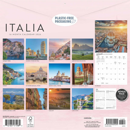 CarouselCalendars Italië Kalender 2026