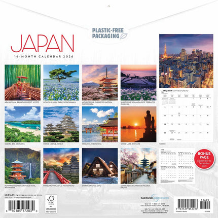 CarouselCalendars Japan Kalender 2026