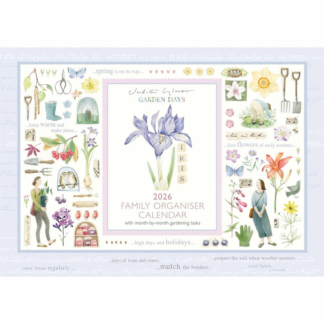 CarouselCalendars Judith Glover, Tuindagen A4 Familie Organiser 2026