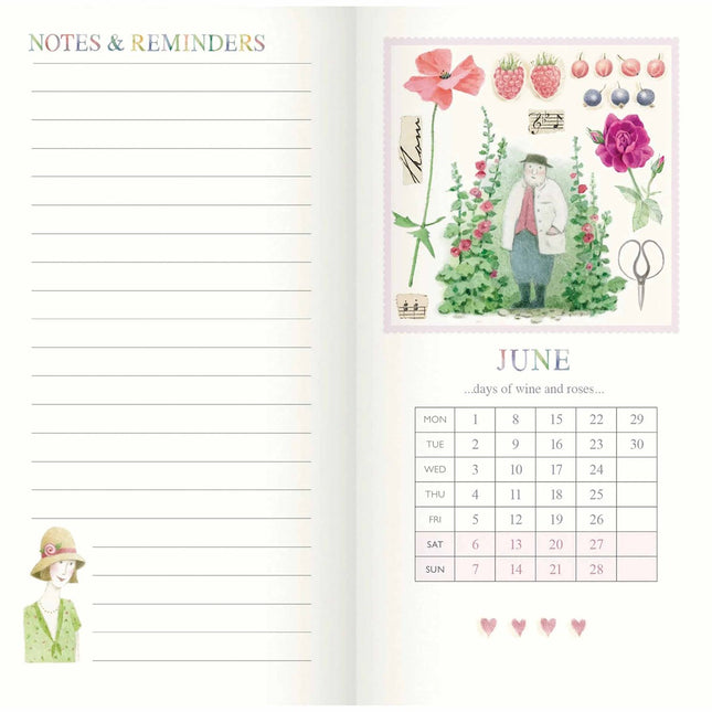 CarouselCalendars Judith Glover, Tuindagen Slim Agenda 2026
