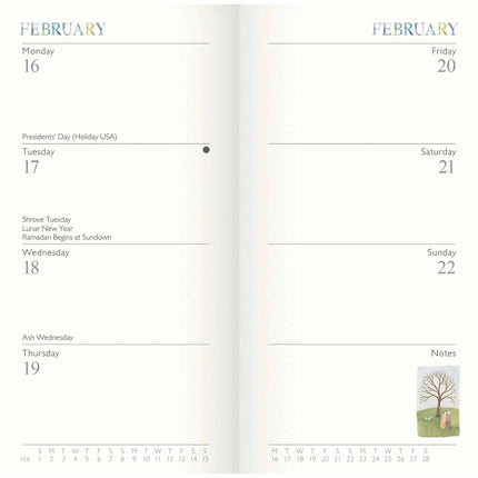 CarouselCalendars Judith Glover, Tuindagen Slim Agenda 2026