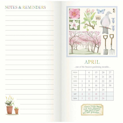 CarouselCalendars Judith Glover, Tuindagen Slim Agenda 2026