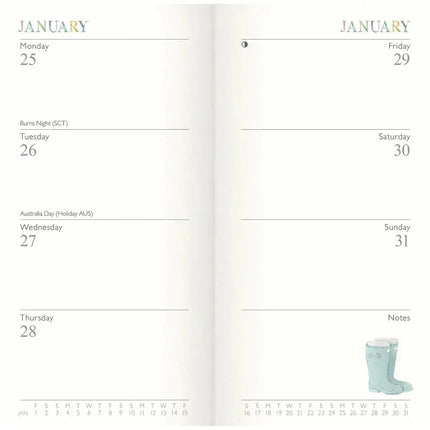 CarouselCalendars Judith Glover, Tuindagen Slim Agenda 2027