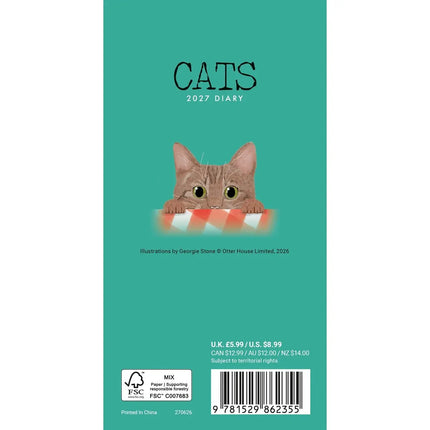 CarouselCalendars Katten Illustraties Slim Agenda 2027