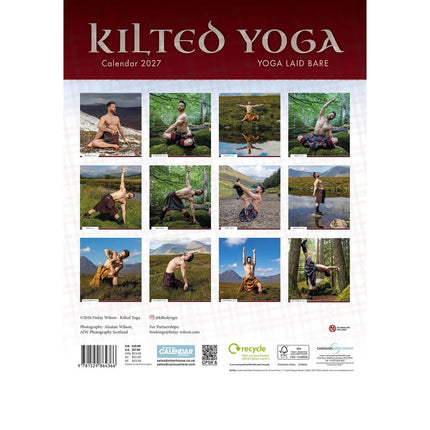 CarouselCalendars Kilted Yoga Kalender 2027 A3