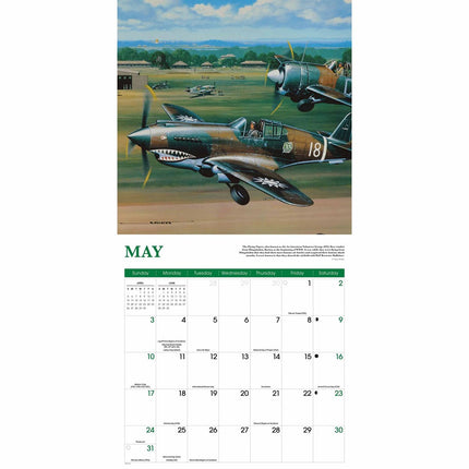 CarouselCalendars Klassieke Vliegtuigen WOII Kalender 2026