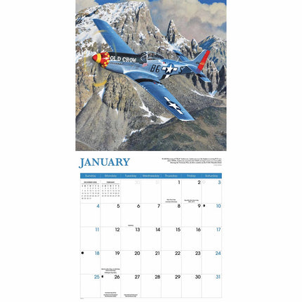 CarouselCalendars Klassieke Vliegtuigen WOII Kalender 2026