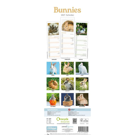 CarouselCalendars Konijnen Kalender Slimline 2027