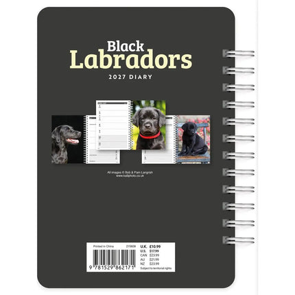 CarouselCalendars Labrador Retriever Zwart A5 Agenda 2027