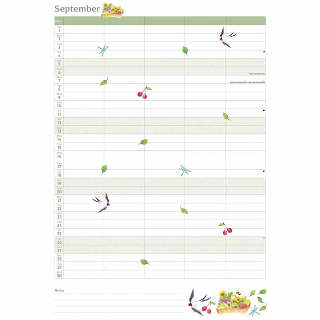 CarouselCalendars Life In The Garden A4 Familie Organiser 2026