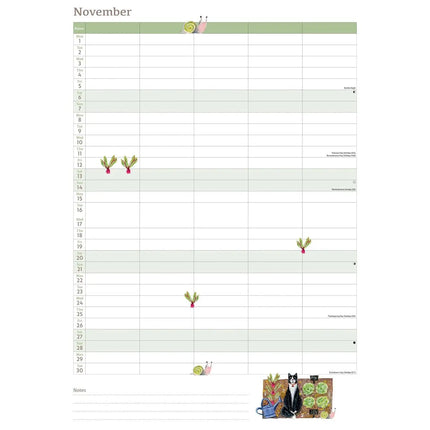 CarouselCalendars Life In The Garden A4 Familie Organiser 2026