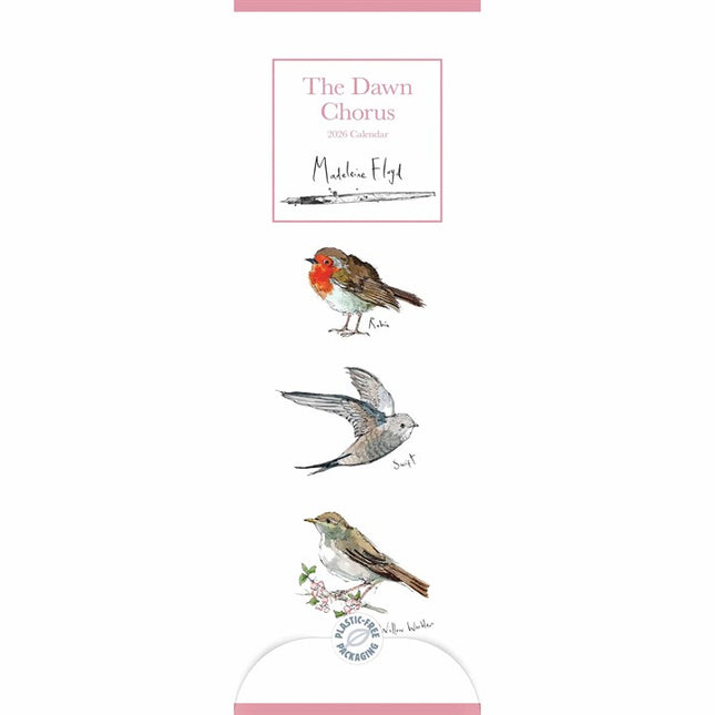 CarouselCalendars Madeleine Floyd, The Dawn Chorus Slim Kalender 2026