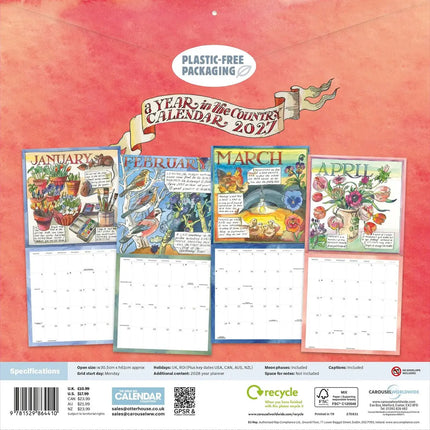 CarouselCalendars Matthew Rice A Year In The Country Kalender 2027