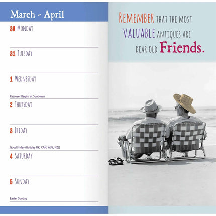 CarouselCalendars MILK Friendship Slim Agenda 2026