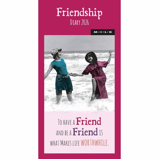 CarouselCalendars MILK Friendship Slim Agenda 2026