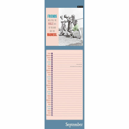 CarouselCalendars MILK Friendship Slimline Kalender 2026