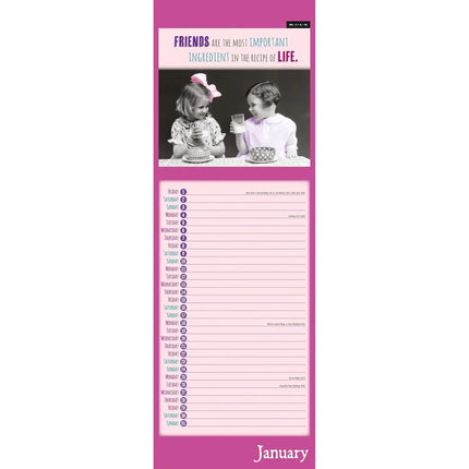 CarouselCalendars MILK Friendship Slimline Kalender 2027