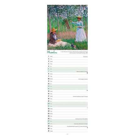 CarouselCalendars Monet Slimline Kalender 2027