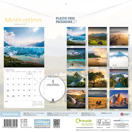 CarouselCalendars Motivation Kalender 2027