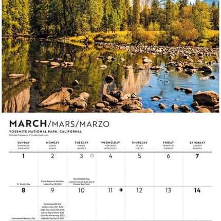 CarouselCalendars National Parks Mini Kalender 2026