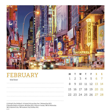 CarouselCalendars New York Deskkalender 2027