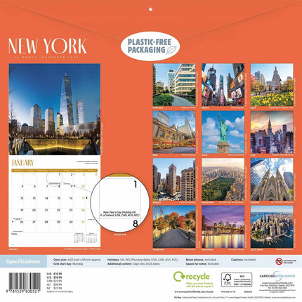CarouselCalendars New York Kalender 2026