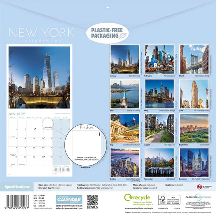 CarouselCalendars New York Kalender 2027