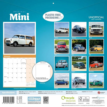 CarouselCalendars Original Mini Kalender 2027