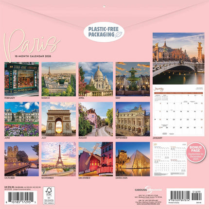 CarouselCalendars Parijs Kalender 2026