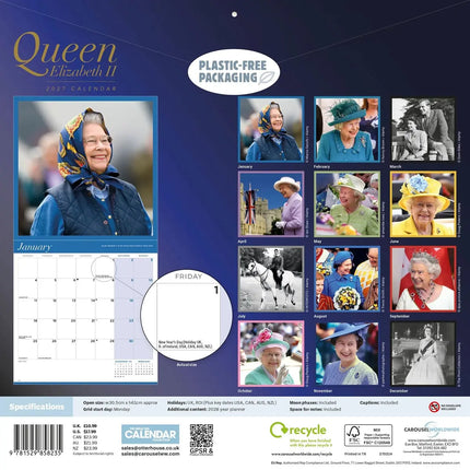 CarouselCalendars Queen Elizabeth II Kalender 2027